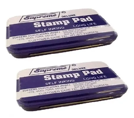 Fast Trend Metal Stamp Pad Pack of 2 (Set Of 2, Blue)