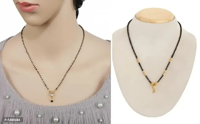 new traditional and stylish beautiful alloy women latest mangalsutra combo ( pack of 2 pis )