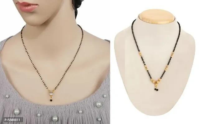 new traditional and stylish beautiful alloy women latest mangalsutra combo ( pack of 2 pis )