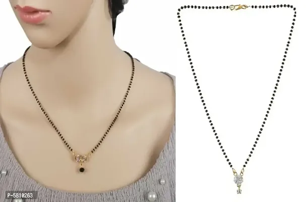 new traditional and stylish beautiful alloy women latest mangalsutra combo ( pack of 2 pis )