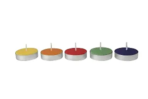 Wax06 Colored Wax Tealight Candles (Set of 50, Unscented)-thumb1