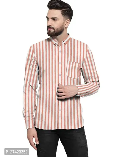 Classic Cotton Striped Casual Tshirt for Men-thumb0