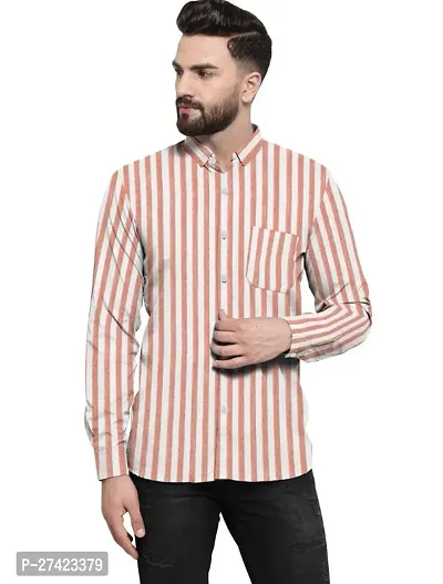 Classic Cotton Striped Casual Tshirt for Men-thumb0