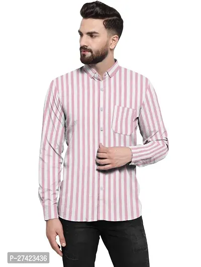 Classic Cotton Striped Casual Tshirt for Men-thumb0