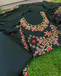 Elegant Georgette Embroidered Dress Material with Dupatta For Women-thumb2