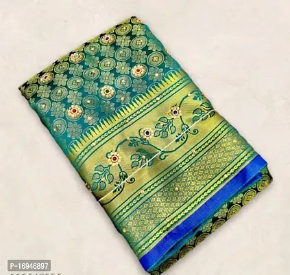 Kanjeevaram silk saree with stone work