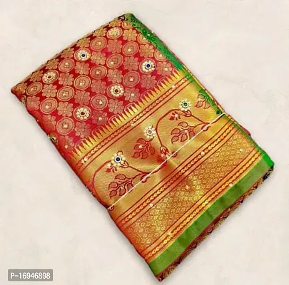 Kanjeevaram silk saree with stone work-thumb0