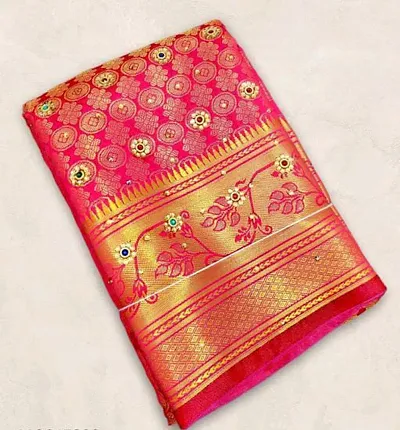 Kanjeevaram Art Silk Brocade Sarees with Blouse Piece