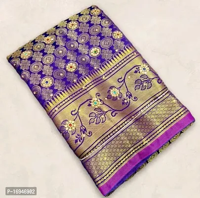 Kanjeevaram silk saree with stone work