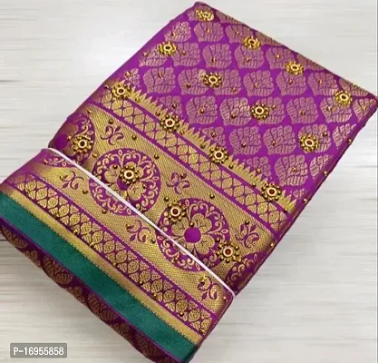 Kanjeevaram silk saree with stone work