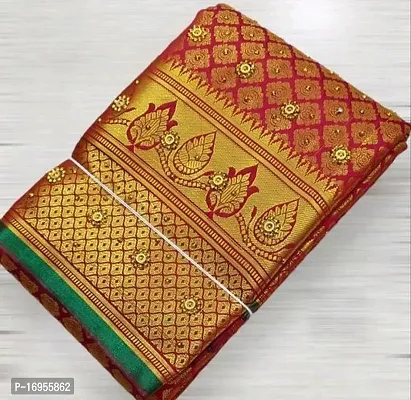 Kanjeevaram silk saree with stone work-thumb0