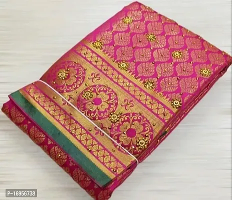 Kanjeevaram silk saree with stone work