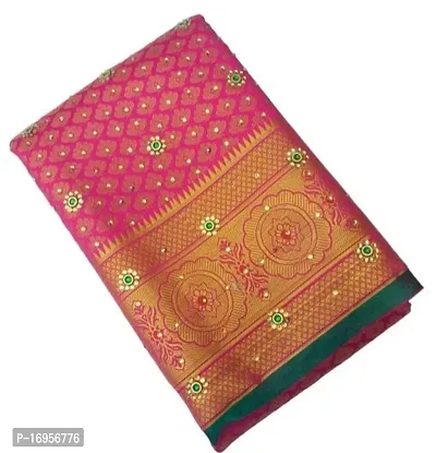 Kanjeevaram silk saree with stone work-thumb0