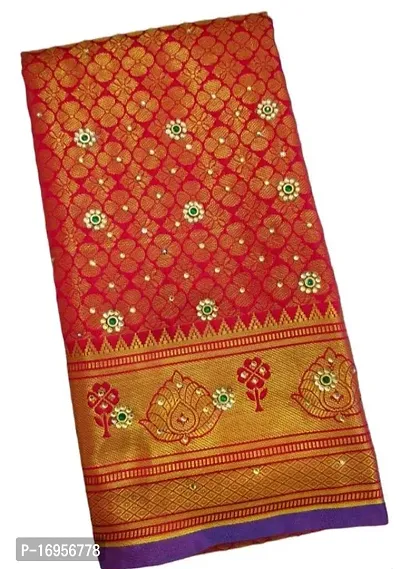 Kanjeevaram silk saree with stone work