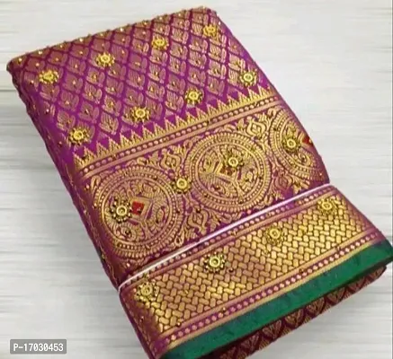 kanjeevaram silk saree with stone work-thumb0