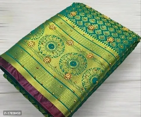 kanjeevaram silk saree with stone work-thumb0