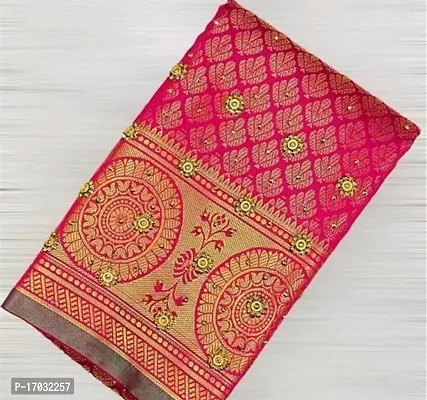 kanjeevaram silk saree with stone work-thumb0