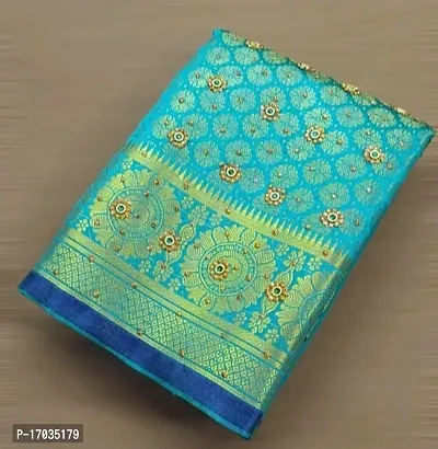 kanjeevaram silk saree with stone work-thumb0