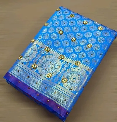 kanjeevaram silk saree with stone work