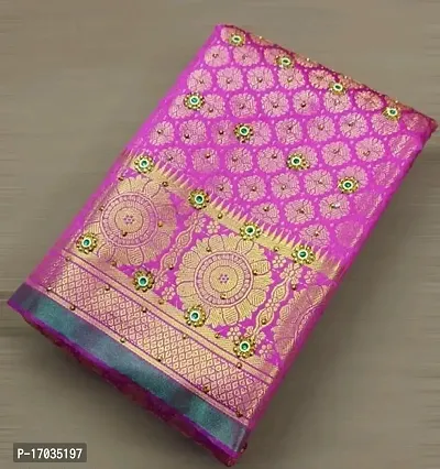 kanjeevaram silk saree with stone work