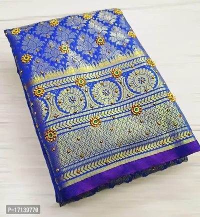 kanjeevaram silk saree with stone work