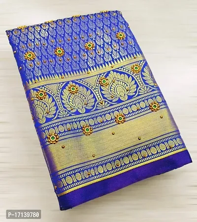 kanjeevaram silk saree with stone work