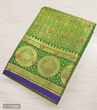 kanjeevaram silk saree with stone work