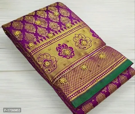 Kanjeevaram silk saree with stone work-thumb0