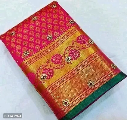 kanjeevaram silk saree with stone work