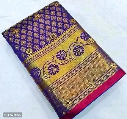 kanjeevaram silk saree with stone work-thumb0