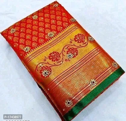 kanjeevaram silk saree with stone work-thumb0