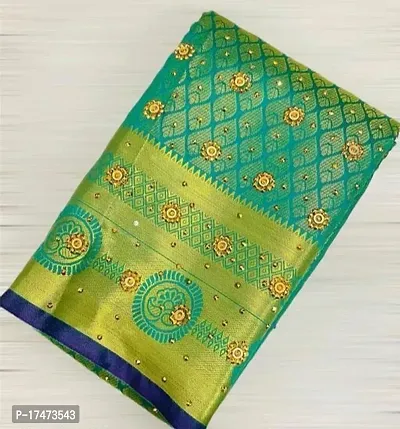 Kanjeevaram silk saree with stone work-thumb0