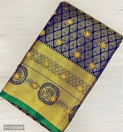 Kanjeevaram silk saree with stone work