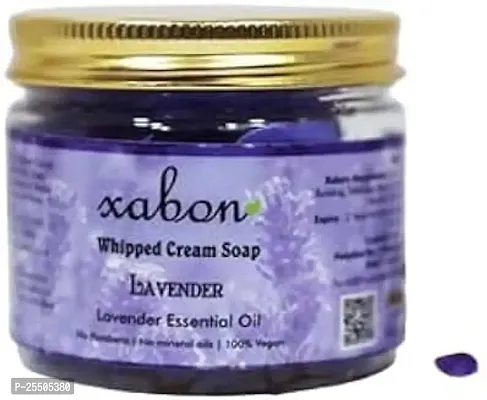 Xabon Whipped Cream Soap -100Gram Lavender Shower Cream Body Wash Anti-Acne Face Wash Sulphate  Paraben Free Ph Balanced Intense Hydration Pack Of 1-thumb0