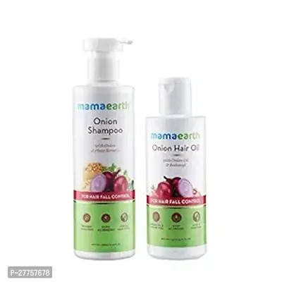 Mamaearth Anti Hair Fall Express Spa Range Hair Care Set with Onion Hair Oil + Onion Shampoo for Hair Fall Control 250ml-thumb0