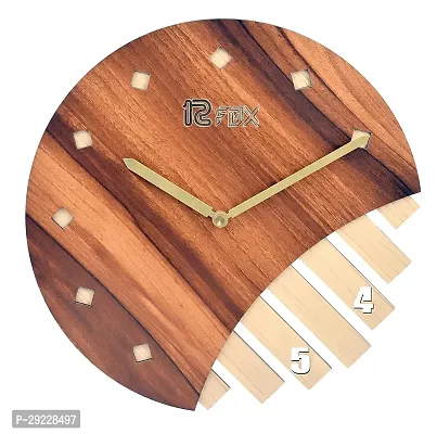 Analog Wooden Wall Clock for Home Decor-thumb0