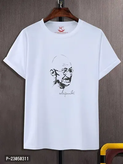 Reliable Round Neck Graphic Printed White T-Shirt-thumb3