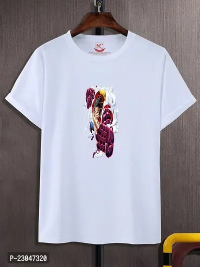 Reliable Round Neck Graphic Printed White T-Shirt-thumb3