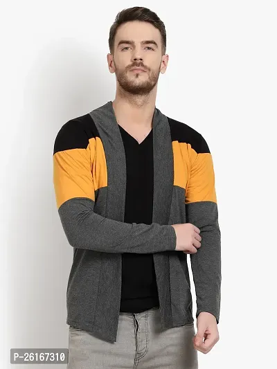 Stylish Multicoloured Cotton Blend Solid Shrug For Men-thumb0