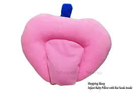 Baby Apple Shape Sarso Seeds Pillow Pack of 1 - Pink-thumb2