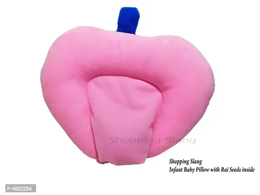 Baby Apple Shape Sarso Seeds Pillow Pack of 1 - Pink-thumb3