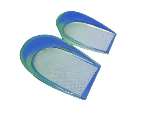 Craft's Care Gel Silicone Gel Heel Cushion Insoles Men Women Support Shoe Pad Relief Foot Pain Soft Inserts Foot Pain Protectors High Heel Insert (100% Real Silicon Material) Pack of 1 Pair (Green)