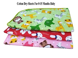 Baby Waterproof Cotton Sheet Matts Pack of 4 Multi Random Colors For 3-15 Months Babies-thumb3