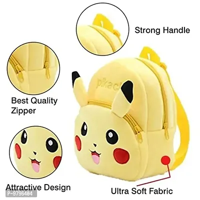 Stylish Fancy Pikachu Kids Backpack With Free Water Bottle-thumb5