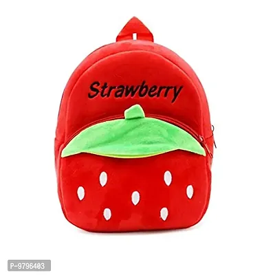 Stylish Fancy Strawbery Kids Backpack With Free Water Bottle-thumb2