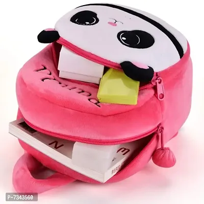 Panda Pink Kids School Bag Soft Plush Backpacks Carto-thumb3