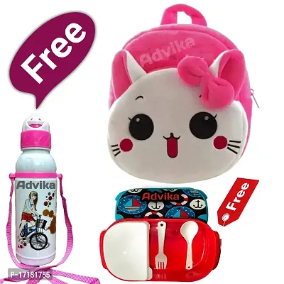 Free Water Bottle And Lunch Box Cute Kids Backpack Toddler Bag Plush Animal Cartoon Mini Travel Bag for Baby Girl Boy 1-6 Years