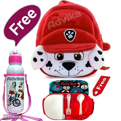 Free Water Bottle And Lunch Box Kids School Bag Soft Plush Backpacks Cartoon Boys Girls Baby (2-5 Years)-thumb0