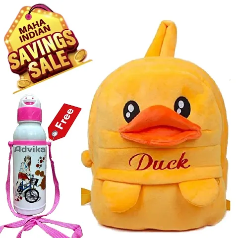 Kids School Bag Duck Soft Plush Backpacks Carto