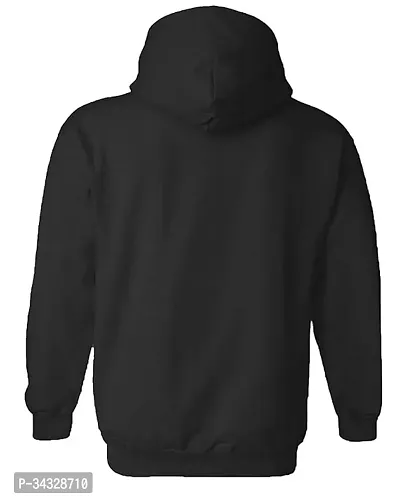 Elegant Black Fleece Printed Long Sleeves Hoodies For Men-thumb2